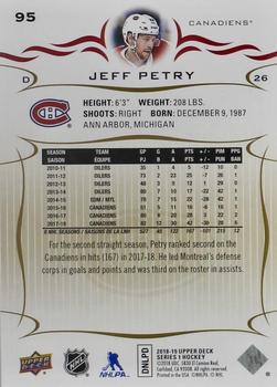 2018-19 Upper Deck - Silver Foil #95 Jeff Petry Back
