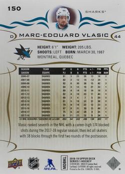 2018-19 Upper Deck - Silver Foil #150 Marc-Edouard Vlasic Back