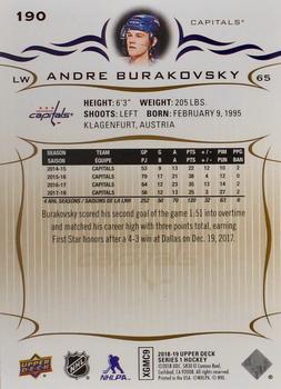 2018-19 Upper Deck - Silver Foil #190 Andre Burakovsky Back