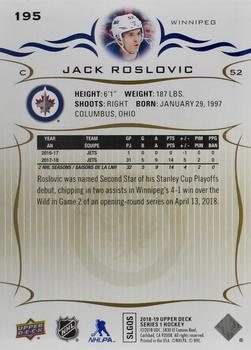 2018-19 Upper Deck - Silver Foil #195 Jack Roslovic Back