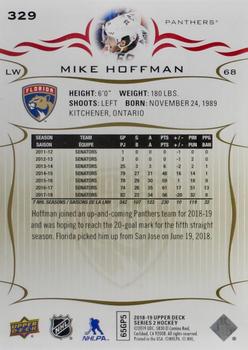 2018-19 Upper Deck - Silver Foil #329 Mike Hoffman Back