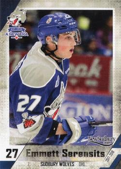2017-18 Extreme Sudbury Wolves (OHL) #16 Emmett Serensits Front
