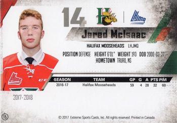 2017-18 Extreme Halifax Mooseheads QMJHL #15 Jared McIsaac Back
