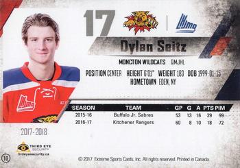 2017-18 Extreme Moncton Wildcats (QMJHL) #10 Dylan Seitz Back