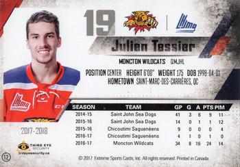 2017-18 Extreme Moncton Wildcats (QMJHL) #12 Julien Tessier Back
