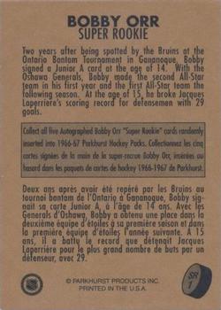 1995-96 Parkhurst 1966-67 - Super Rookie #SR1 Bobby Orr Back