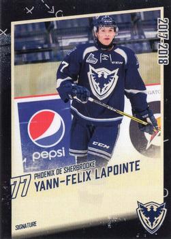 2017-18 Extreme Sherbrooke Phoenix (QMJHL) #22 Yann-Felix Lapointe Front