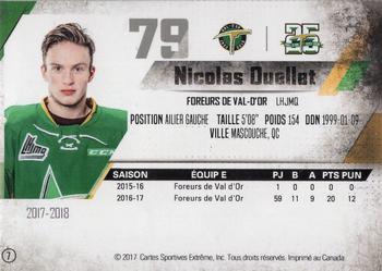 2017-18 Extreme Val d'Or Foreurs (QMJHL) #7 Nicolas Ouellet Back