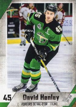 2017-18 Extreme Val d'Or Foreurs (QMJHL) #11 David Henley Front