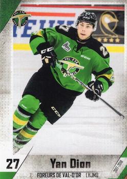 2017-18 Extreme Val d'Or Foreurs (QMJHL) #15 Yan Dion Front
