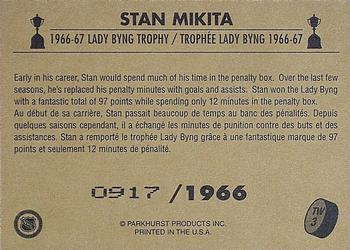 1995-96 Parkhurst 1966-67 - Trophy Winners #TW3 Stan Mikita Back