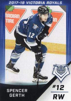 2017-18 Victoria Royals (WHL) #NNO Spencer Gerth Front