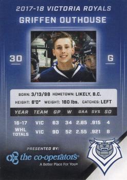 2017-18 Victoria Royals (WHL) #NNO Griffen Outhouse Back