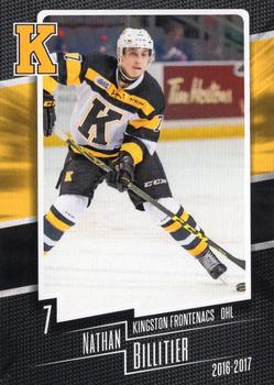2016-17 Extreme Kingston Frontenacs OHL #4 Nathan Billitier Front