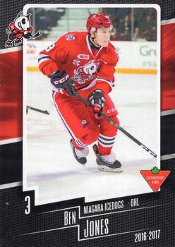 2016-17 Extreme Canadian Tire Niagara IceDogs (OHL) #2 Ben Jones Front