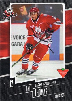 2016-17 Extreme Canadian Tire Niagara IceDogs (OHL) #7 Akil Thomas Front