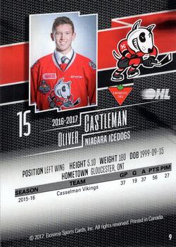 2016-17 Extreme Canadian Tire Niagara IceDogs (OHL) #9 Oliver Castleman Back