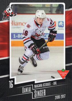 2016-17 Extreme Canadian Tire Niagara IceDogs (OHL) #10 Danial Singer Front
