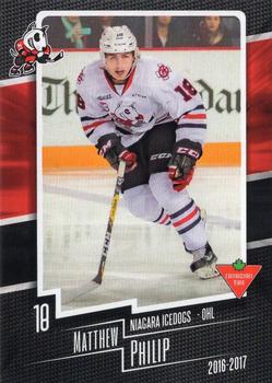2016-17 Extreme Canadian Tire Niagara IceDogs (OHL) #12 Matthew Philip Front