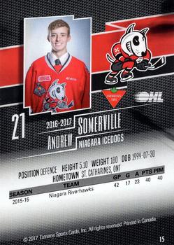 2016-17 Extreme Canadian Tire Niagara IceDogs (OHL) #15 Andrew Somerville Back