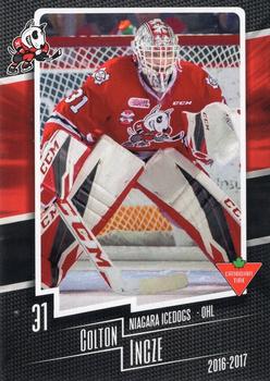 2016-17 Extreme Canadian Tire Niagara IceDogs (OHL) #24 Colton Incze Front