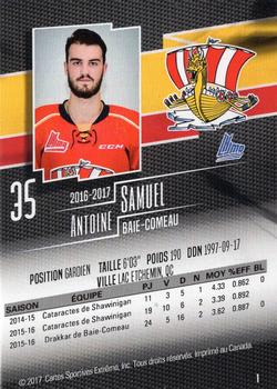 2016-17 Extreme Baie-Comeau Drakkar QMJHL #1 Antoine Samuel Back