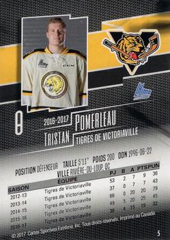 2016-17 Extreme Victoriaville Tigres QMJHL #5 Tristan Pomerleau Back