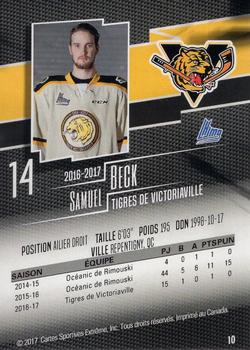 2016-17 Extreme Victoriaville Tigres QMJHL #10 Samuel Beck Back