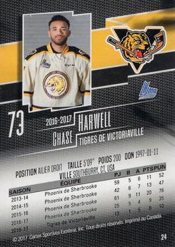 2016-17 Extreme Victoriaville Tigres QMJHL #24 Chase Harwell Back