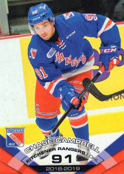 2018-19 Extreme Kitchener Rangers (OHL) #22 Chase Campbell Front