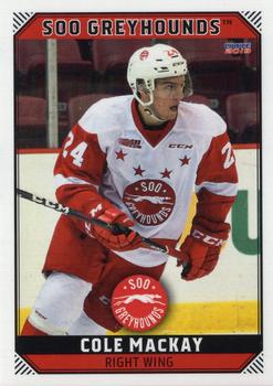 2018-19 Choice Sault Ste. Marie Greyhounds (OHL) #17 Cole MacKay Front