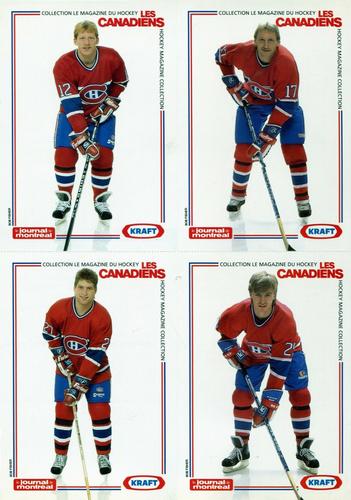 1989-90 Le Journal / Kraft Montreal Canadiens - Sheets #NNO Mike Keane / Craig Ludwig / Petr Svoboda / Shayne Corson Front