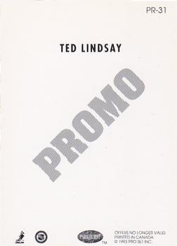 1992-93 Parkhurst - Parkie Reprints Promos #PR-31 Ted Lindsay Back