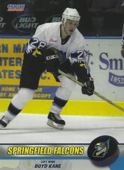 2002-03 Choice Springfield Falcons (AHL) #13 Boyd Kane Front