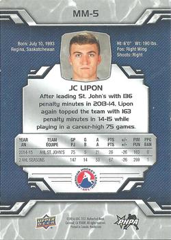 2015-16 Upper Deck Manitoba Moose (AHL) #MM-5 J.C. Lipon Back