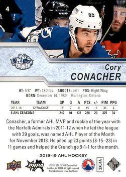 2018-19 Upper Deck AHL #4 Cory Conacher Back