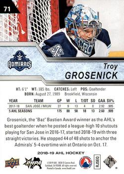 2018-19 Upper Deck AHL #71 Troy Grosenick Back