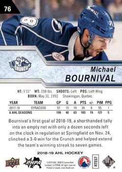 2018-19 Upper Deck AHL #76 Michael Bournival Back