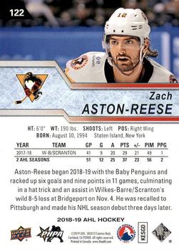 2018-19 Upper Deck AHL #122 Zach Aston-Reese Back