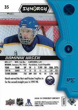 2018-19 Upper Deck Synergy - Blue #35 Dominik Hasek Back