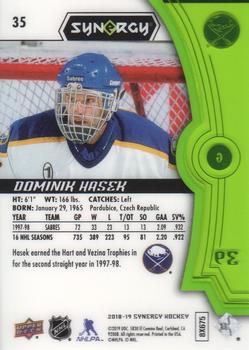 2018-19 Upper Deck Synergy - Green #35 Dominik Hasek Back