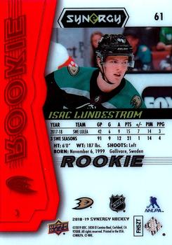 2018-19 Upper Deck Synergy - Red #61 Isac Lundestrom Back
