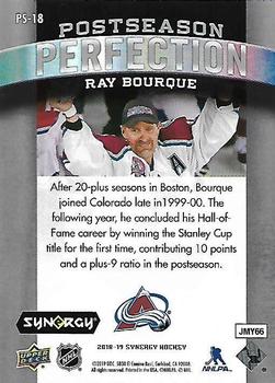 2018-19 Upper Deck Synergy - Postseason Perfection #PS-18 Ray Bourque Back