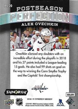2018-19 Upper Deck Synergy - Postseason Perfection #PS-20 Alex Ovechkin Back