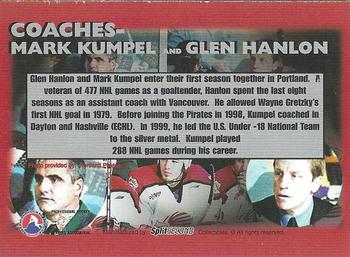 1998-99 SplitSecond Portland Pirates (AHL) #19 Mark Kumpel Back