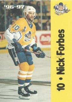 1996-97 Multi-Ad Flint Generals (CoHL) #NNO Nick Forbes Front