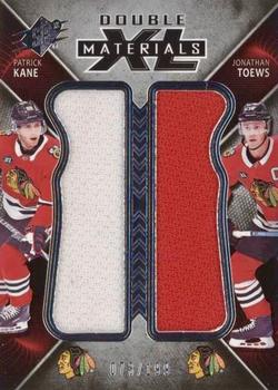 2018-19 SPx - Double XL Duos Materials #XD-KT Patrick Kane / Jonathan Toews Front