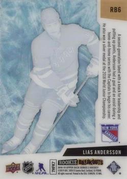 2018-19 Upper Deck - Rookie Breakouts #RB6 Lias Andersson Back