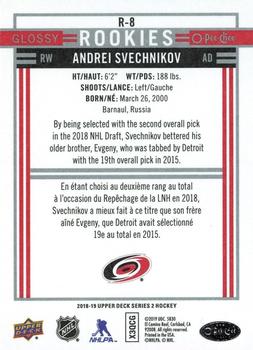 2018-19 Upper Deck - O-Pee-Chee Glossy Rookies #R-8 Andrei Svechnikov Back