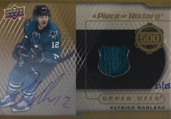 2018-19 Upper Deck - A Piece of History 500 Goal Club Auto Jersey #GC-PM Patrick Marleau Front